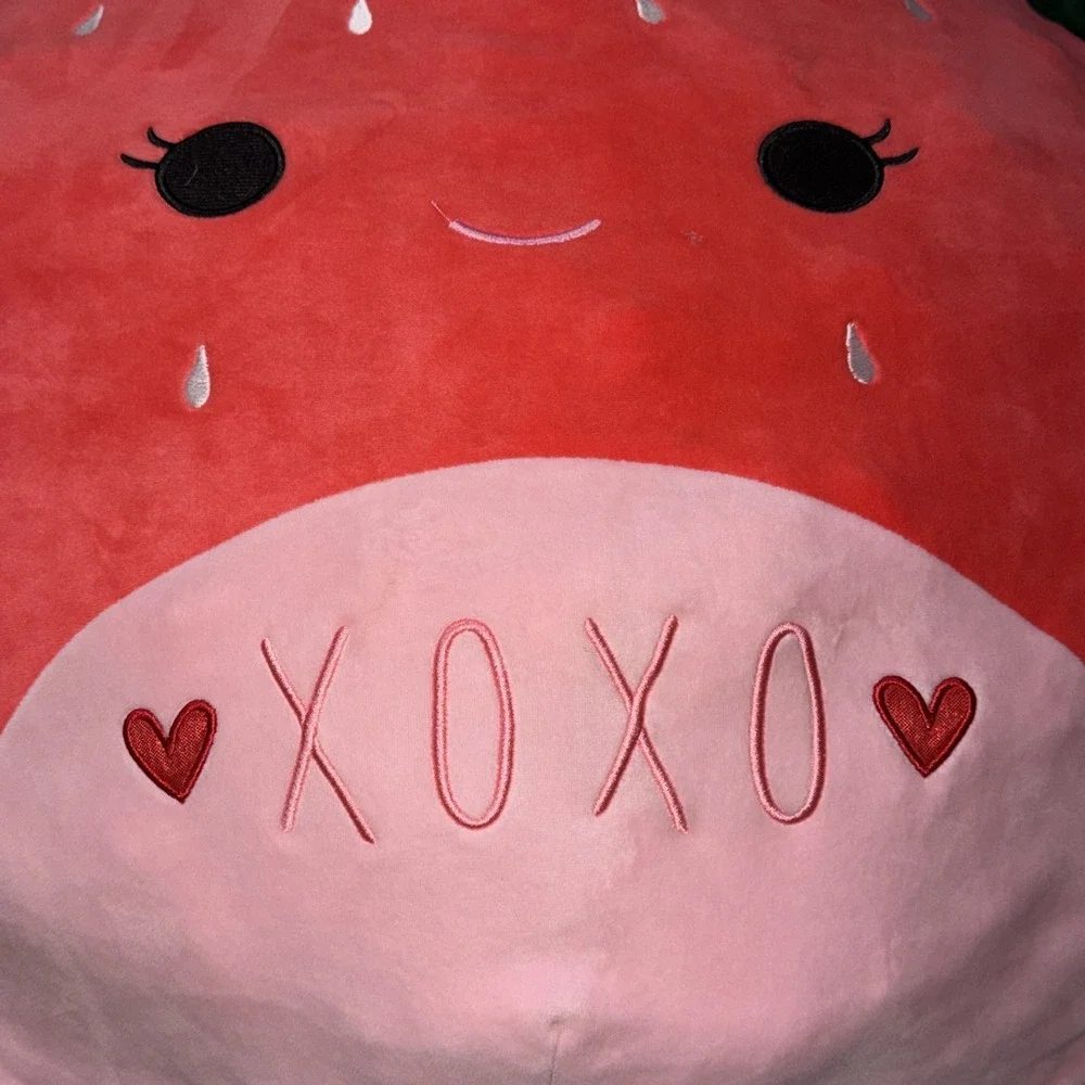 Huge Squishmallow Scarlet the Strawberry XOXO Valentine's Day Plush Kelly Toy